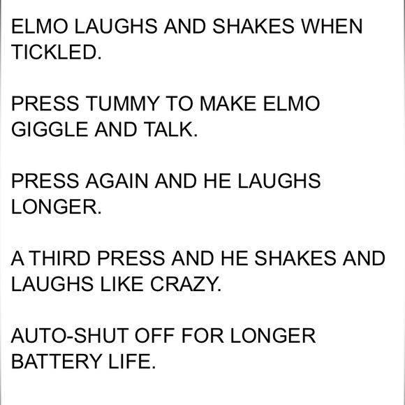 Vintage Tickle Me Elmo Doll, working, 6 AA batteries not included, no box, EUC - Picture 8 of 8